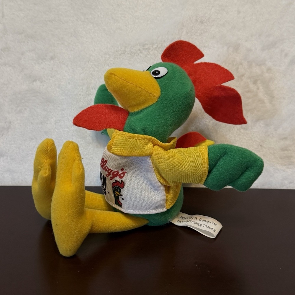 1997 Kelloggs Corn Flakes Bean Bag Breakfast Bunch Rooster Corny Cornelius Plush